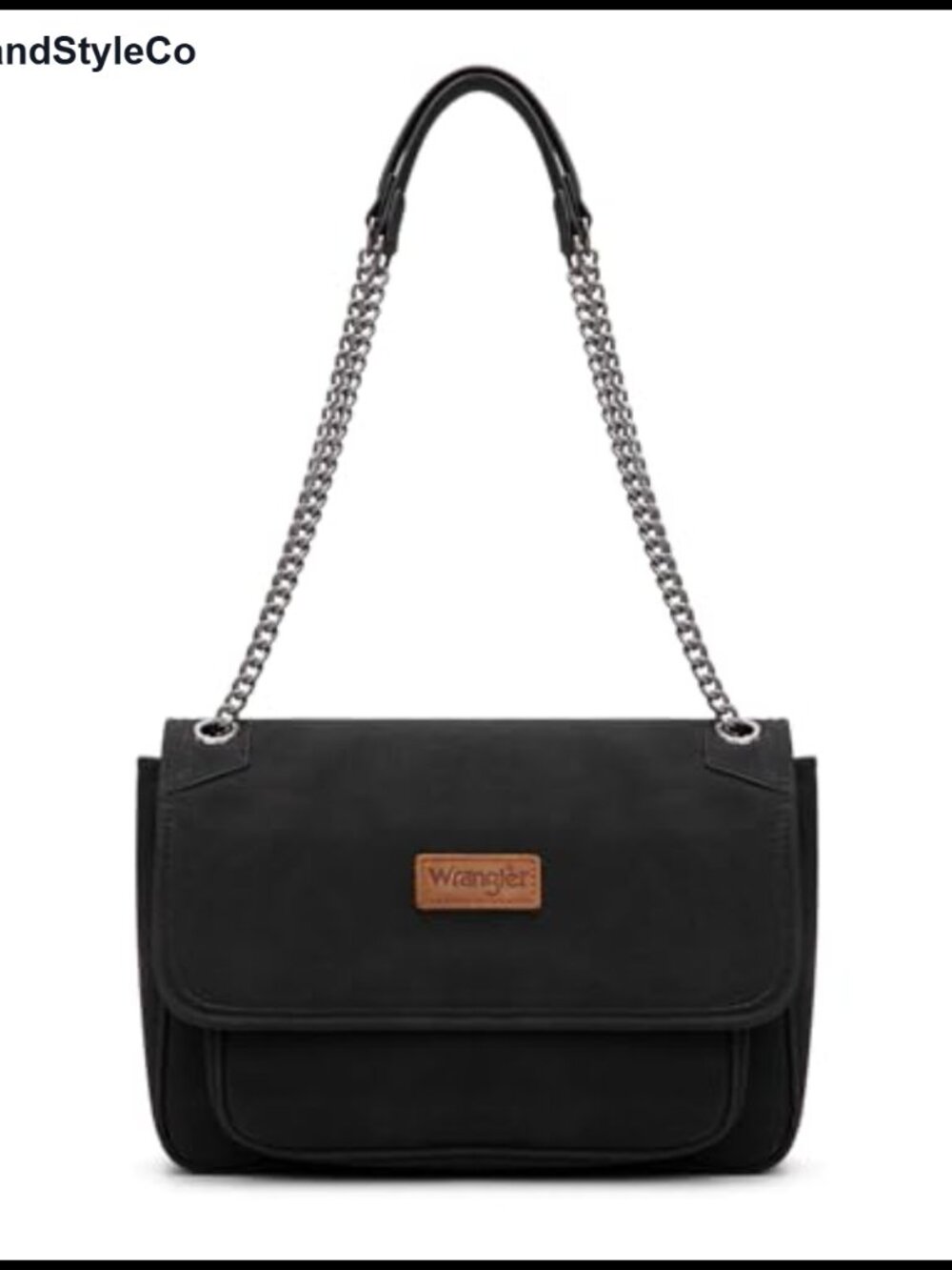 Faux Suede Flap Shoulder Bag Crossbody with Chain Strap Convertible